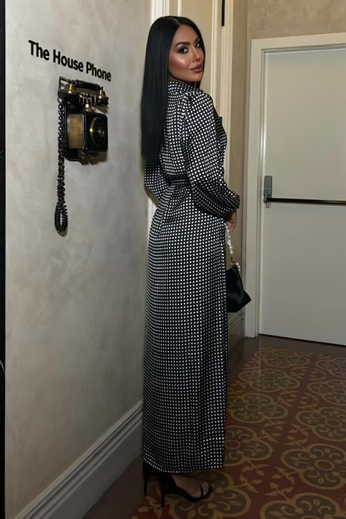 Satin Polka Dot Dress