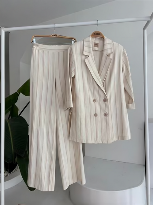 Striped Linen Suit