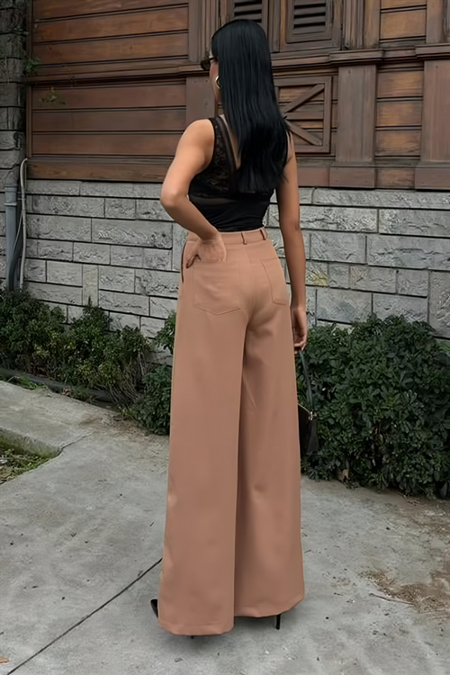 Wide-leg trousers Wave Beige
