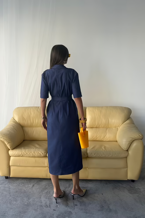 Tencel Dress Ease Blue