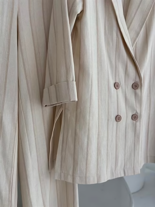 Striped Linen Suit