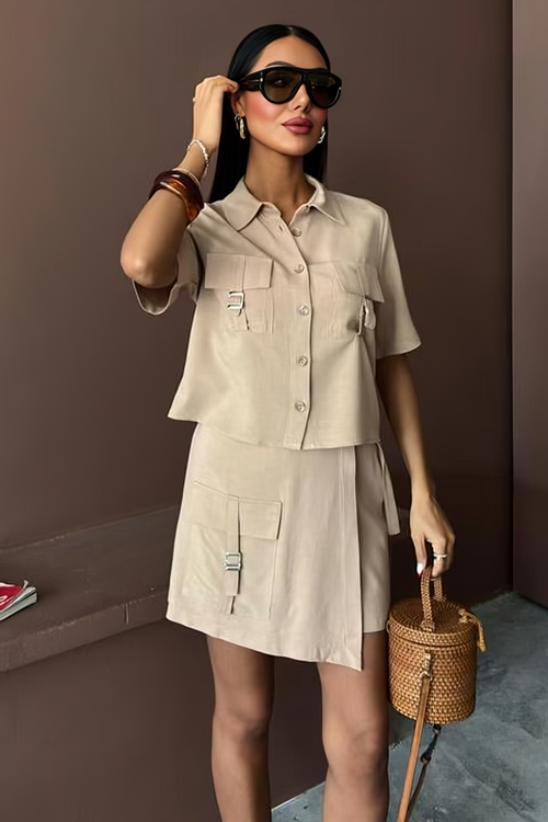 Summer Linen Suit Beige