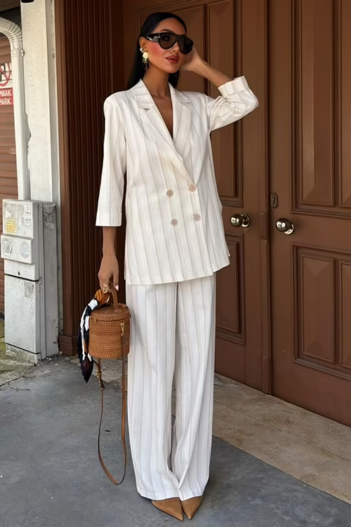 Striped Linen Suit