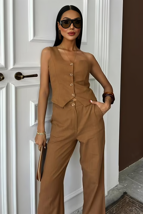 One-Shoulder Bustier Suit