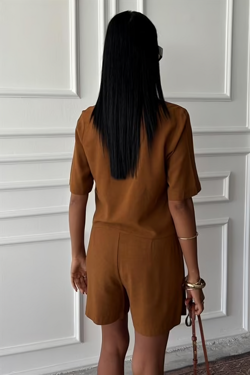 Summer Linen Suit Brown