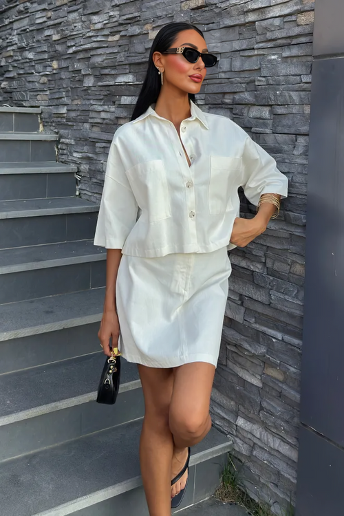 Summer Set Gabardine White