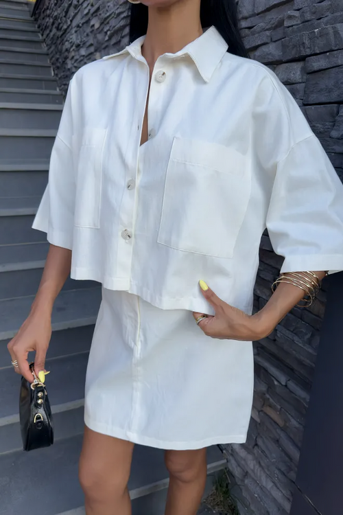 Summer Set Gabardine White