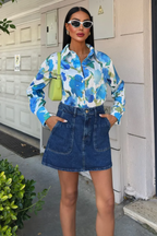 Batik Shirt Canva Floral