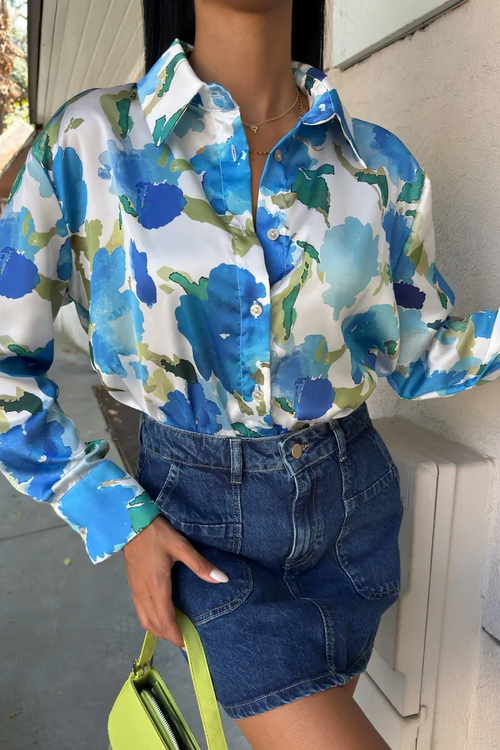 Batik Shirt Canva Floral