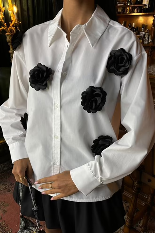 Poplin Shirt Rosa White