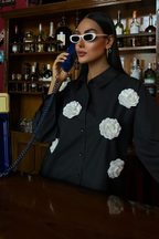 Poplin Shirt Rosa Black