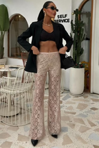 Lace Trousers Marina Beige