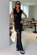 Long Summer Dress Tide Black