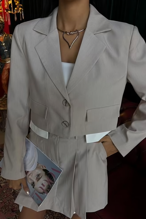 Garnished Suit Vittoria Beige