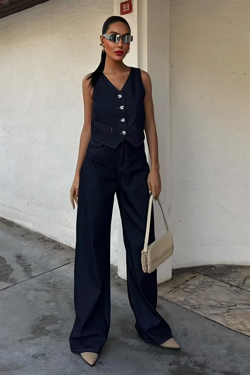 Denim Set Indigo Dark Blue