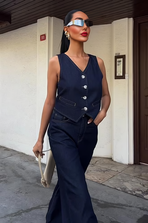 Denim Set Indigo Dark Blue