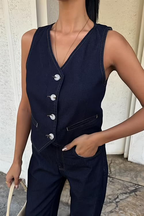 Denim Set Indigo Dark Blue
