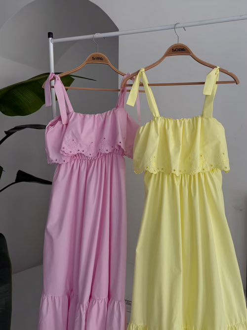 Summer Dress Boho Blossom Yellow